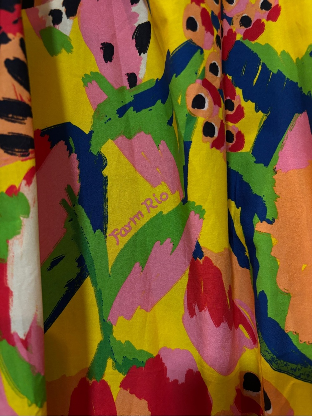 FARM Rio Bright Tropical Mini Dress - Yellow, Pink & Green - Picture 2 of 3